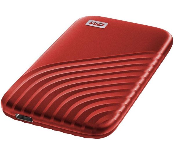 WD My Passport Portable External SSD - 500 GB, Red