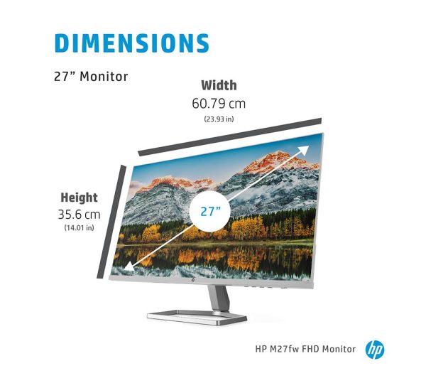 HP M27fw Full HD 27" IPS LCD Monitor - White