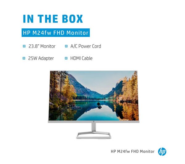 HP M24fw Full HD 23.8" IPS LCD Monitor - White
