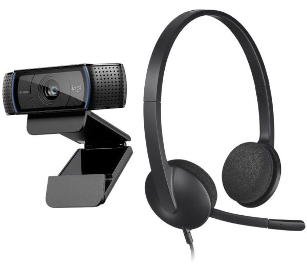 LOGITECH Pro C920 Full HD Webcam & H340 USB Headset Bundle