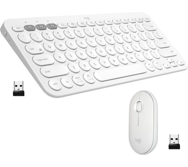 LOGITECH MX Keys Mini Wireless Keyboard & MX Anywhere 3 Wireless Darkfield Mouse - Pale Grey