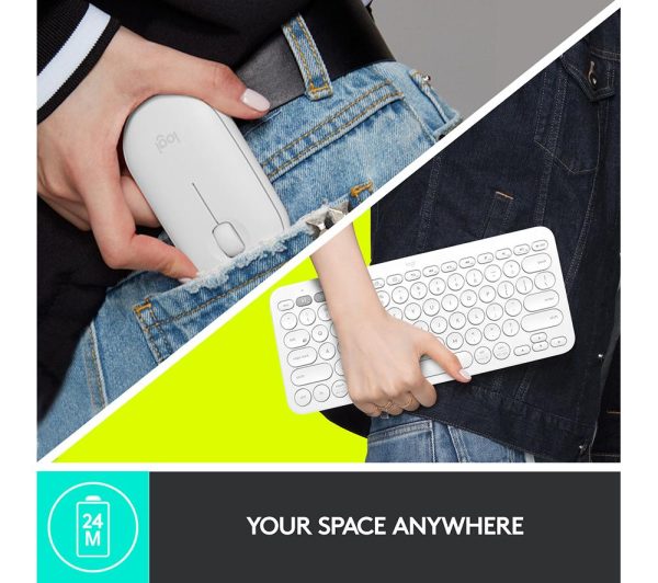 LOGITECH MX Keys Mini Wireless Keyboard & MX Anywhere 3 Wireless Darkfield Mouse - Pale Grey