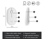 LOGITECH MX Keys Mini Wireless Keyboard & MX Anywhere 3 Wireless Darkfield Mouse - Pale Grey