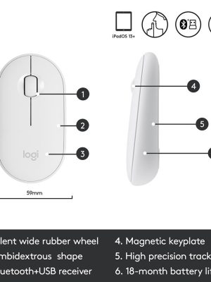 LOGITECH MX Keys Mini Wireless Keyboard & MX Anywhere 3 Wireless Darkfield Mouse - Pale Grey