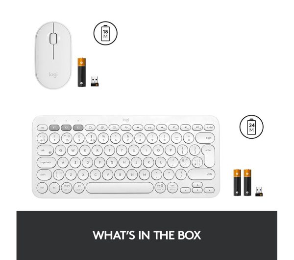 LOGITECH MX Keys Mini Wireless Keyboard & MX Anywhere 3 Wireless Darkfield Mouse - Pale Grey
