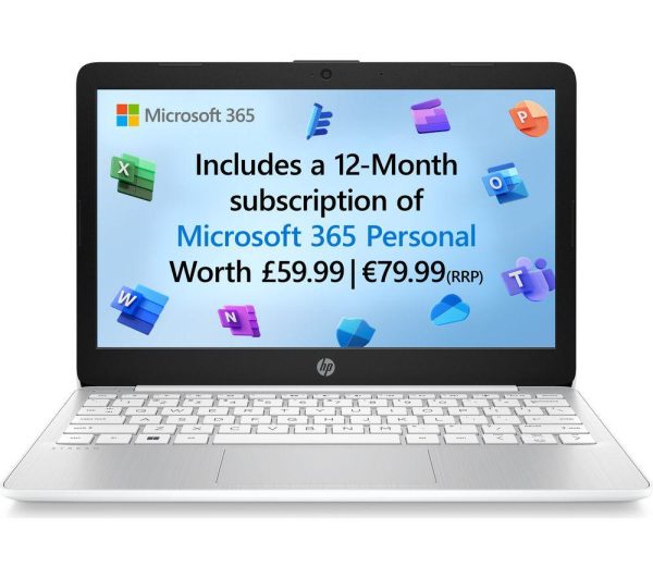 HP Stream 11-ak0515sa 11" Laptop - IntelÂ® CeleronÂ®, 64 GB eMMC, White