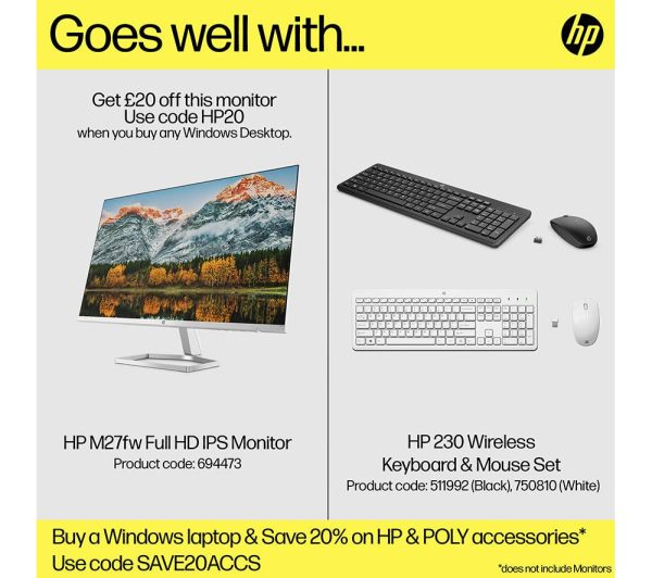 HP Stream 11-ak0515sa 11" Laptop - IntelÂ® CeleronÂ®, 64 GB eMMC, White