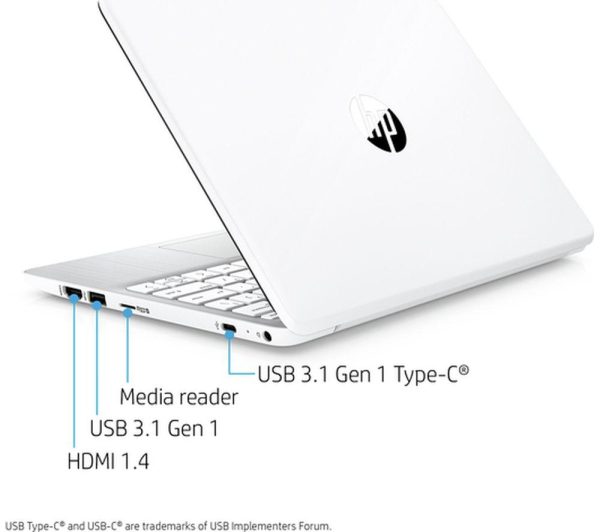 HP Stream 11-ak0515sa 11" Laptop - IntelÂ® CeleronÂ®, 64 GB eMMC, White