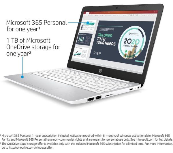 HP Stream 11-ak0515sa 11" Laptop - IntelÂ® CeleronÂ®, 64 GB eMMC, White