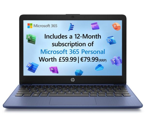 HP Stream 11-ak0516sa 11" Laptop - IntelÂ® CeleronÂ®, 64 GB eMMC, Blue