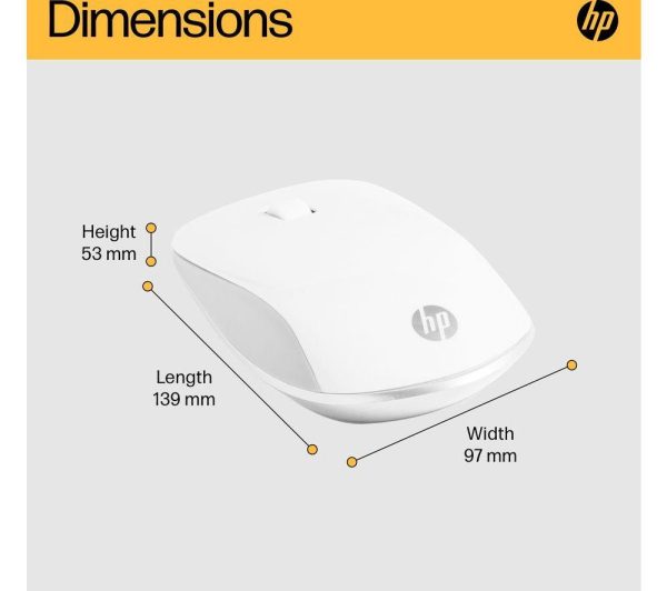 HP 410 Slim White Wireless Optical Mouse - White