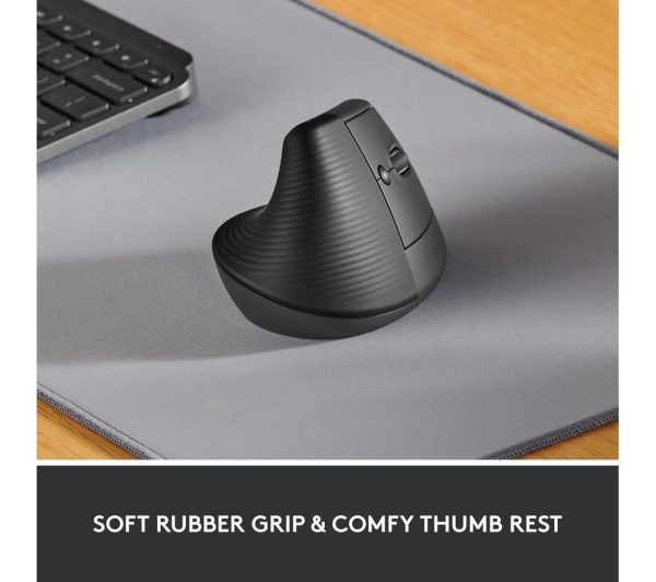 LOGITECH Lift Vertical Ergonomic Optical Mouse - Graphite