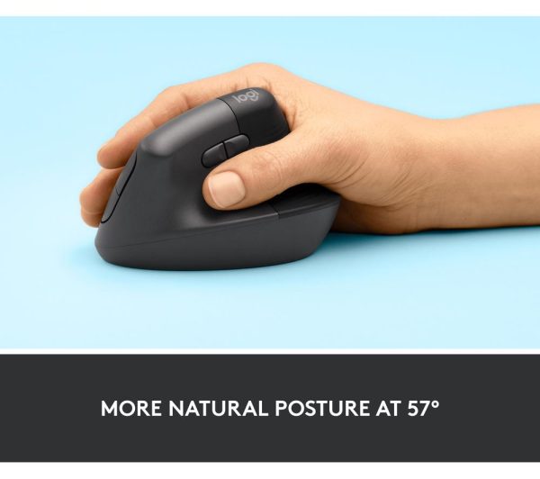LOGITECH Lift Vertical Ergonomic Optical Mouse - Graphite