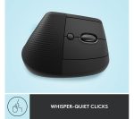 LOGITECH Lift Vertical Ergonomic Optical Mouse - Graphite