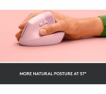 LOGITECH Lift Vertical Ergonomic Optical Mouse - Rose