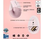 LOGITECH Lift Vertical Ergonomic Optical Mouse - Rose