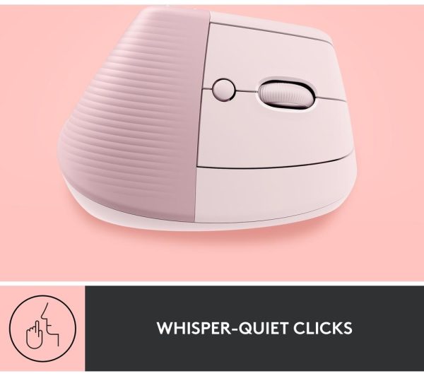 LOGITECH Lift Vertical Ergonomic Optical Mouse - Rose