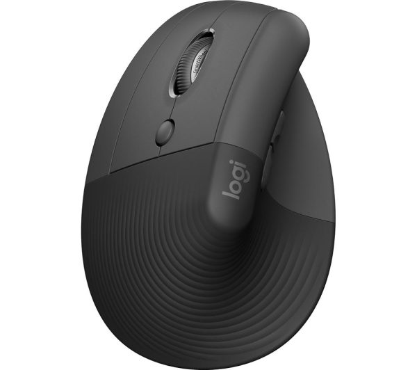 LOGITECH Lift Vertical Ergonomic Optical Mouse - Graphite, Left-Handed