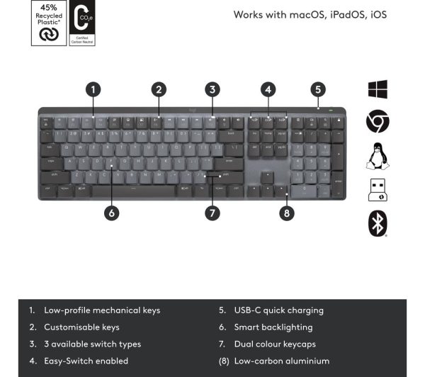 LOGITECH POP Keys Wireless Keyboard & Optical Mouse Bundle - Heartbreaker Rose