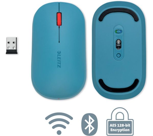 LEITZ Cosy SureTrack Dual Wireless Optical Mouse - Calm Blue