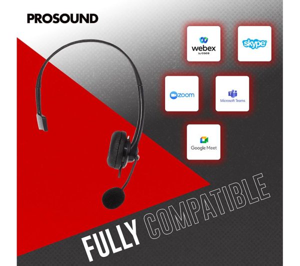 PROSOUND PROS-USBCSMHS Headset - Black