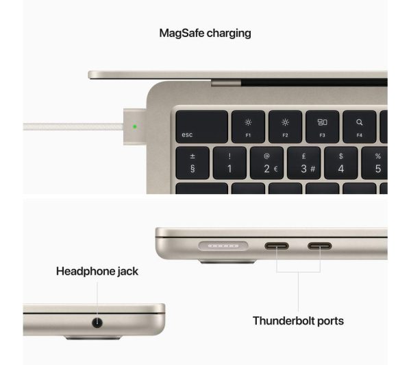 APPLE MacBook Air 13.6" (2022) - M2, 256 GB SSD, Starlight
