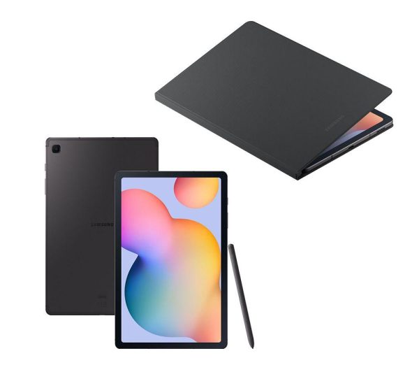 SAMSUNG Galaxy Tab S6 Lite 10.4” Tablet & Book Cover Bundle - 64 GB, Grey