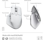 LOGITECH MX Master 3S for Mac Wireless Darkfield Mouse - Pale Grey