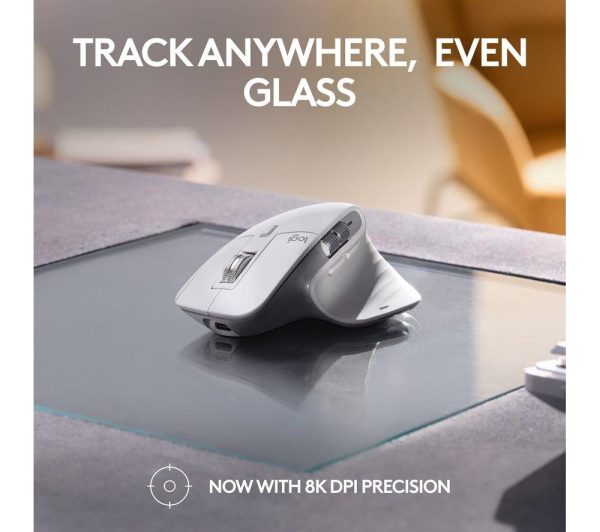 LOGITECH MX Master 3S for Mac Wireless Darkfield Mouse - Pale Grey