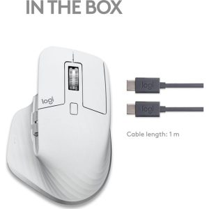 LOGITECH MX Master 3S for Mac Wireless Darkfield Mouse - Pale Grey
