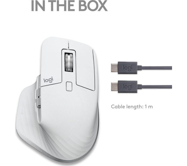 LOGITECH MX Master 3S for Mac Wireless Darkfield Mouse - Pale Grey