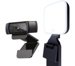 LOGITECH Pro C920 Full HD Webcam & Litra Glow Streaming Light Bundle