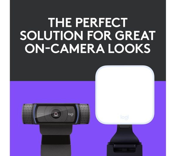 LOGITECH Pro C920 Full HD Webcam & Litra Glow Streaming Light Bundle
