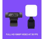 LOGITECH Pro C920 Full HD Webcam & Litra Glow Streaming Light Bundle