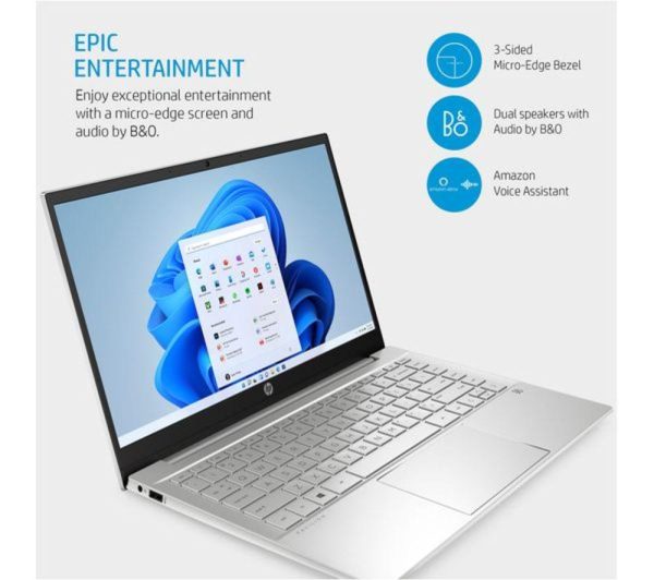 HP Pavilion 14-dv2500sa 14" Refurbished Laptop - Intel® Core i3, 256 GB SSD, Silver (Excellent Condition)