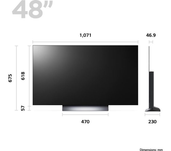 LG OLED48C34LA 48" Smart 4K Ultra HD HDR OLED TV with Amazon Alexa