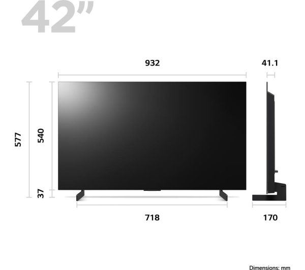 LG OLED42C34LA 42" Smart 4K Ultra HD HDR OLED TV with Amazon Alexa