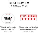 LG OLED42C34LA 42" Smart 4K Ultra HD HDR OLED TV with Amazon Alexa
