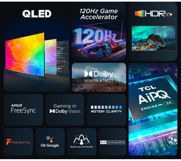 TCL 65C645K 65" Smart 4K Ultra HD HDR QLED TV with Google Assistant