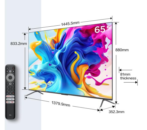 TCL 65C645K 65" Smart 4K Ultra HD HDR QLED TV with Google Assistant