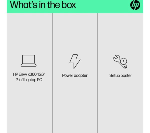 HP ENVY x360 15-fe0502na 15.6" 2 in 1 Laptop - Intel® Core i7, 512 GB SSD, Silver