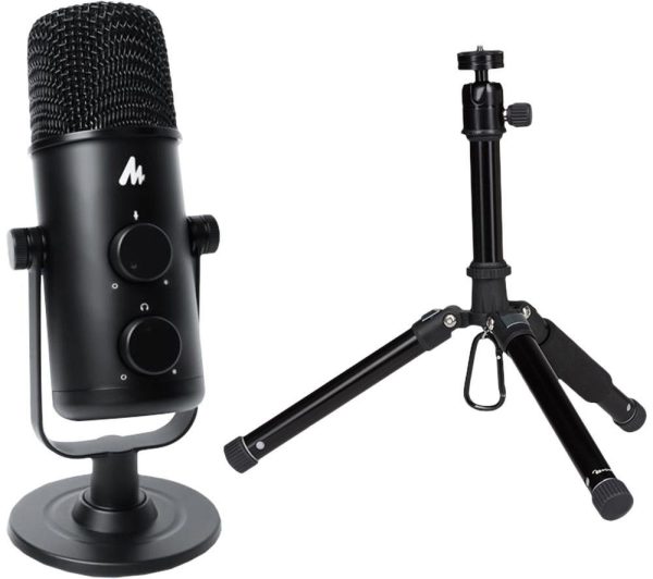MAONO AU-903 USB Microphone & Tripod Set - Black