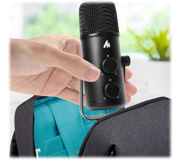MAONO AU-903 USB Microphone & Tripod Set - Black