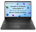 HP 15s-fq0501sa 15.6" Laptop - IntelÂ® PentiumÂ® Silver, 128 GB SSD, Black