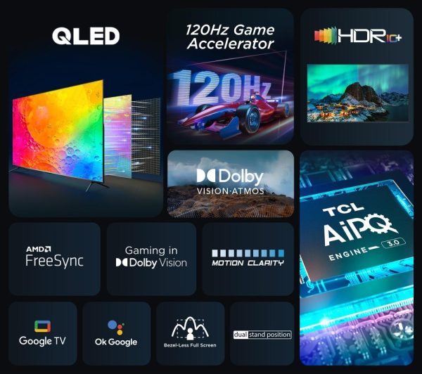 TCL 85C645K 85" Smart 4K Ultra HD HDR QLED TV with Google Assistant