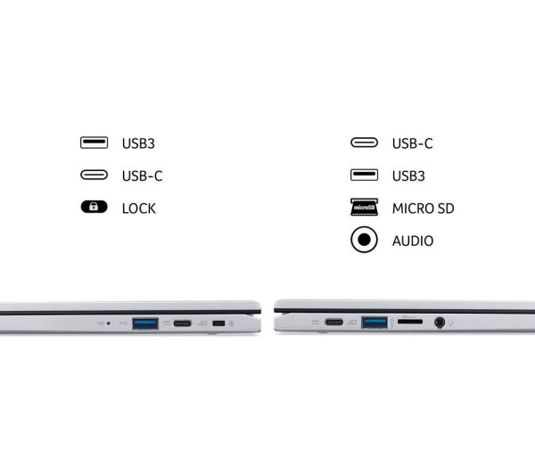 ACER 314 14" Chromebook - Intel® Core i3, 128 GB eMMC, Silver