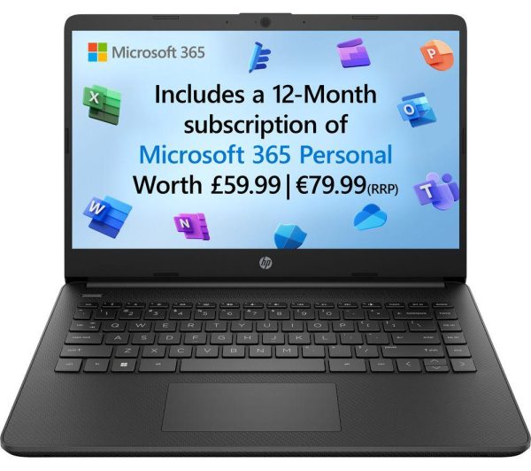 HP 14s-dq0518sa 14" Laptop - IntelÂ® CeleronÂ®, 128 GB eMMC, Black
