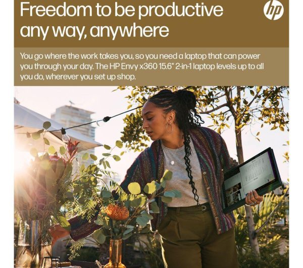 HP ENVY x360 15.6" 2 in 1 Laptop - AMD Ryzen 5, 512 GB SSD, Black
