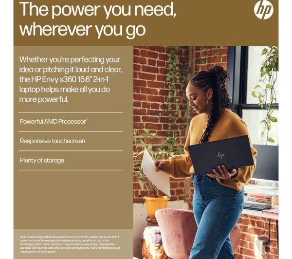 HP ENVY x360 15.6" 2 in 1 Laptop - AMD Ryzen 5, 512 GB SSD, Black