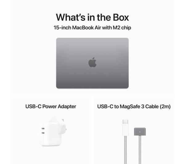 APPLE MacBook Air 15.3" (2023) - M2, 256 GB SSD, Space Grey